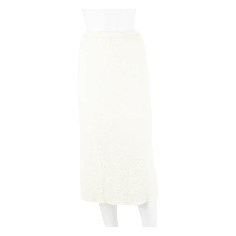 CIDER Womens Straight Skirt Cream Midi XS