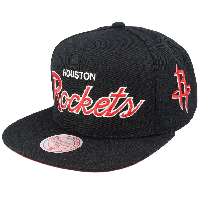 Mitchell & Ness Men's NBA Team Script 2.0 Snapback Rockets Snapback Caps