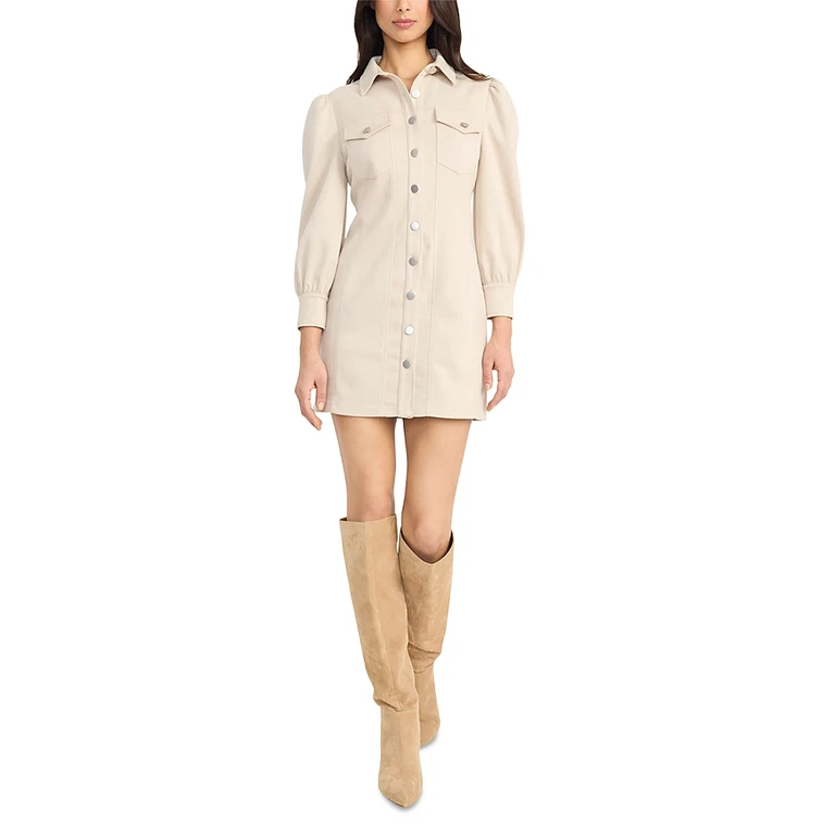 The Good Journey Button Front Shirt Dress
