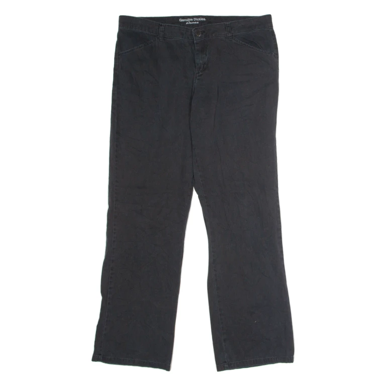 DICKIES Workwear Womens Trousers Black Relaxed Bootcut W34 L30