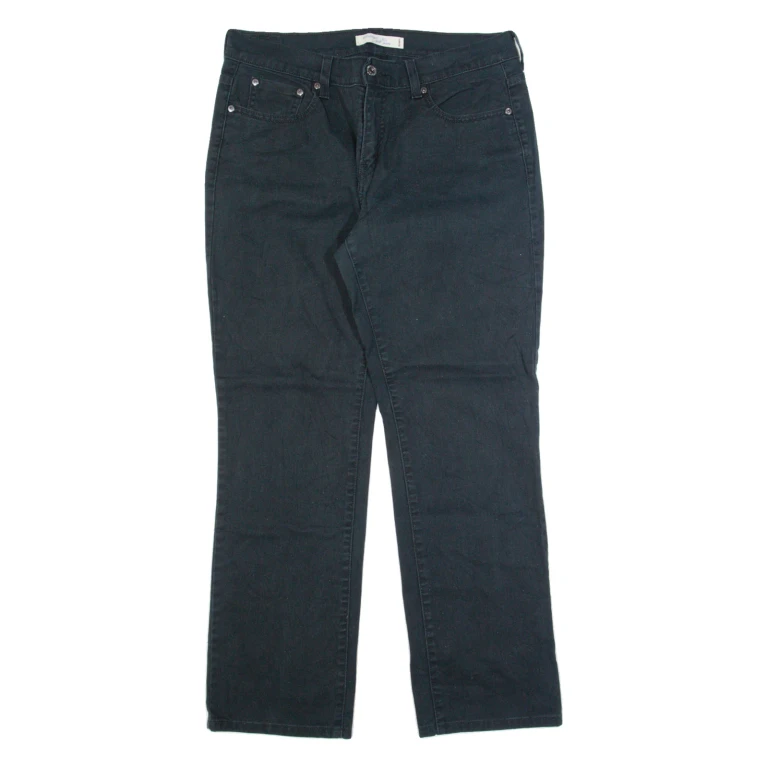 LEVI'S 505 Womens Trousers Black Regular Straight W32 L30