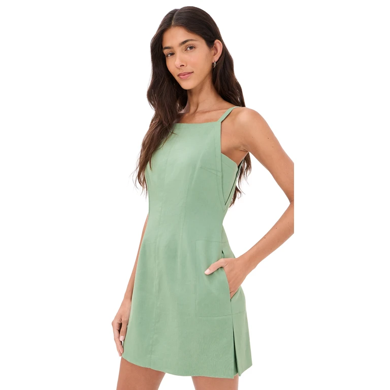 Theory Apron Mini Dress Delicate Green - 2qr 12