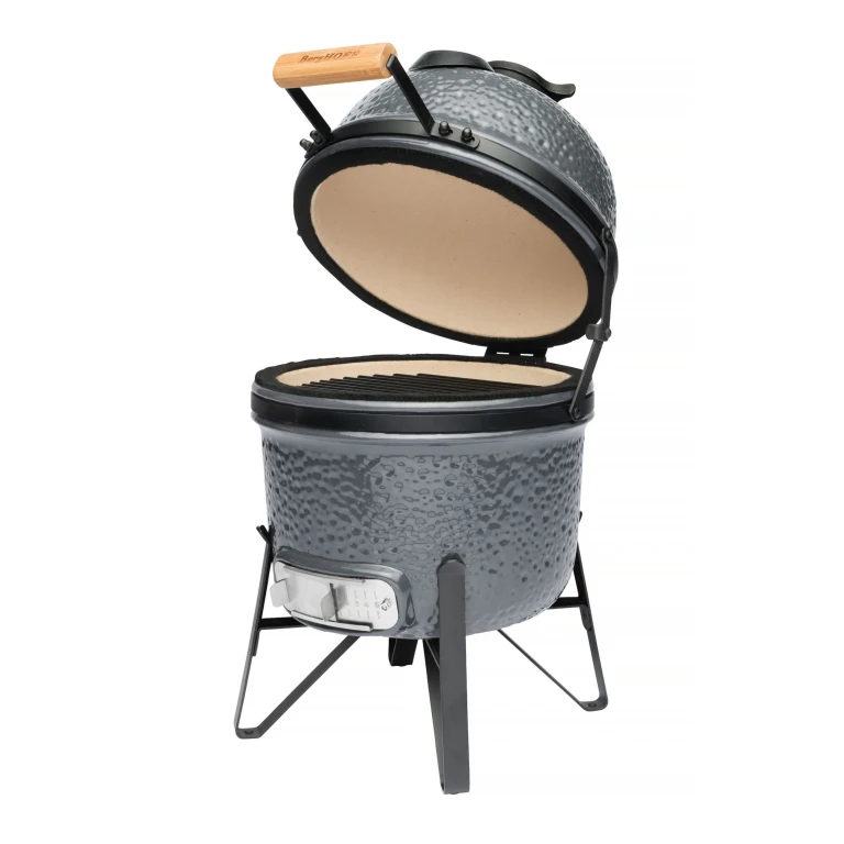 Ceramic 13" BBQ Bluestone Outdoor Grill, Grey