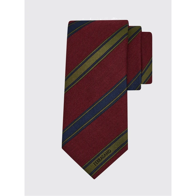 Bicolor Striped Tie in Pure Jacquard Silk (789284FR)