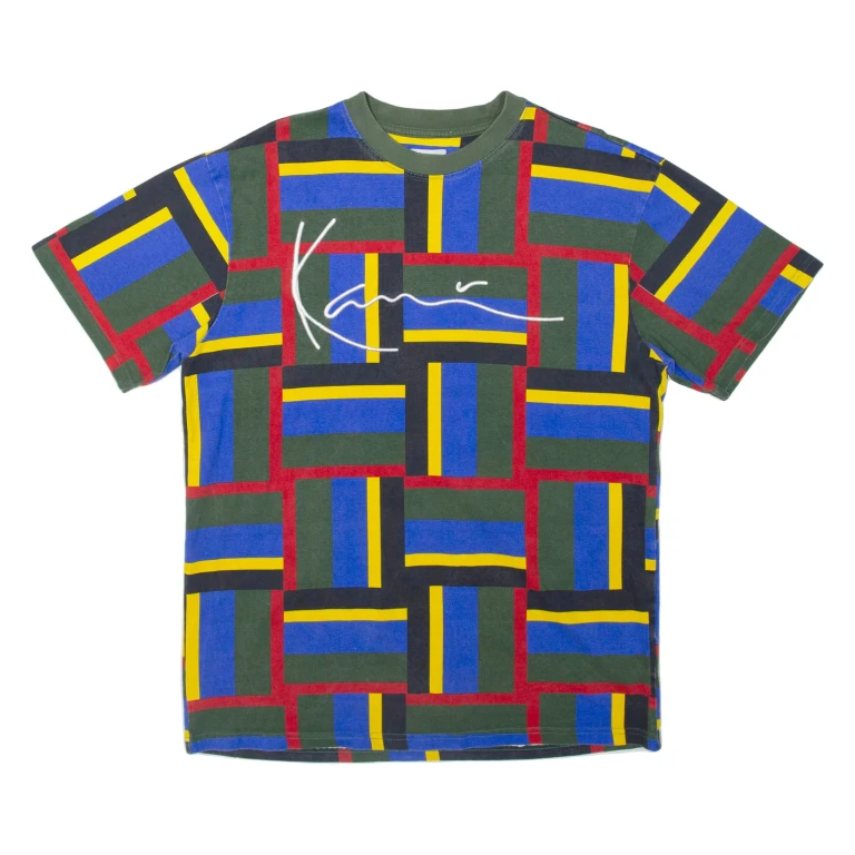 KARL KANI Geometric Mens T-Shirt Green S