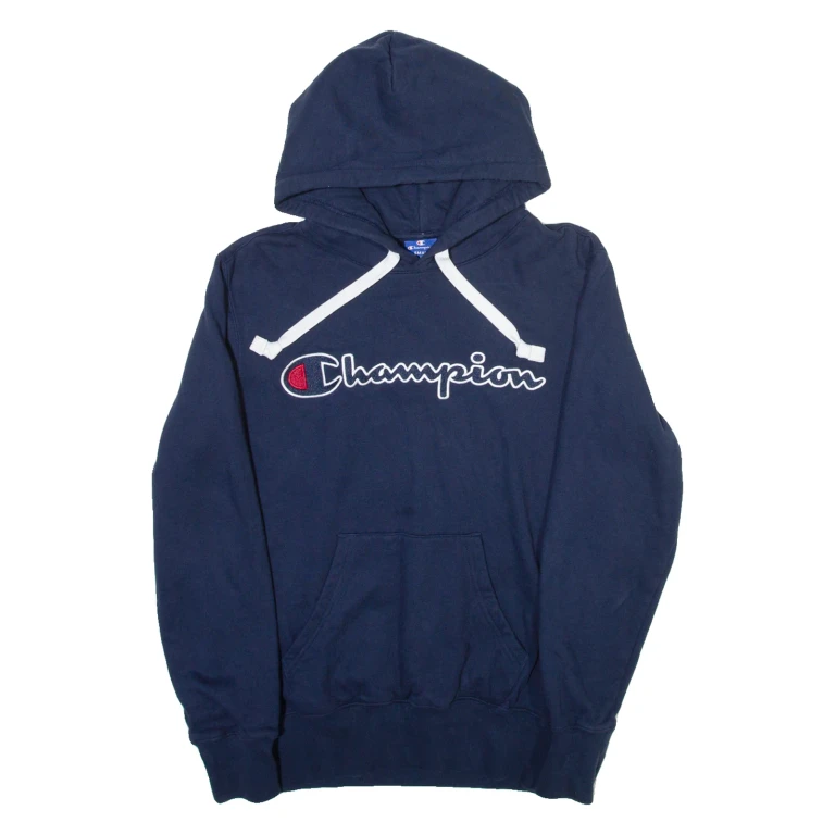 CHAMPION Mens Blue Hoodie S
