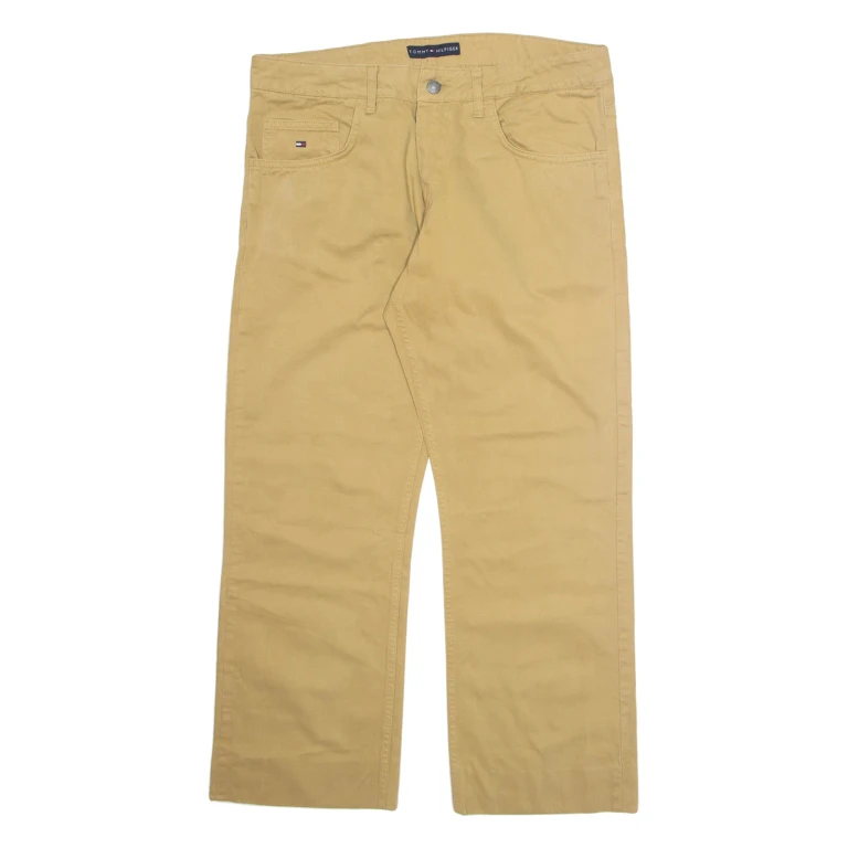 TOMMY HILFIGER Mens Trousers Beige Regular Straight W34 L27