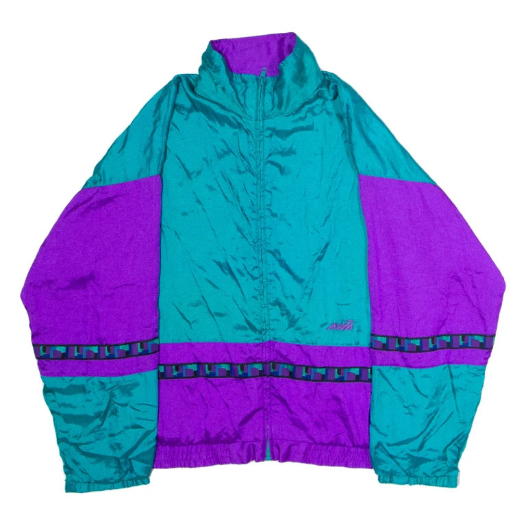 AVIA Mens Shell Jacket Blue Nylon Colourblock M
