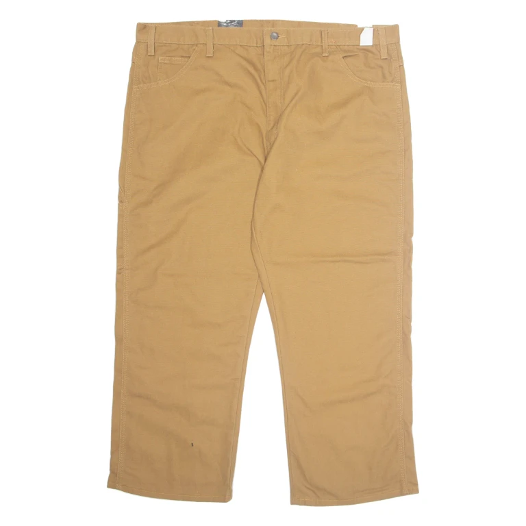 DICKIES Cargo 3/4 Mens Trousers Brown Regular Straight W40 L26