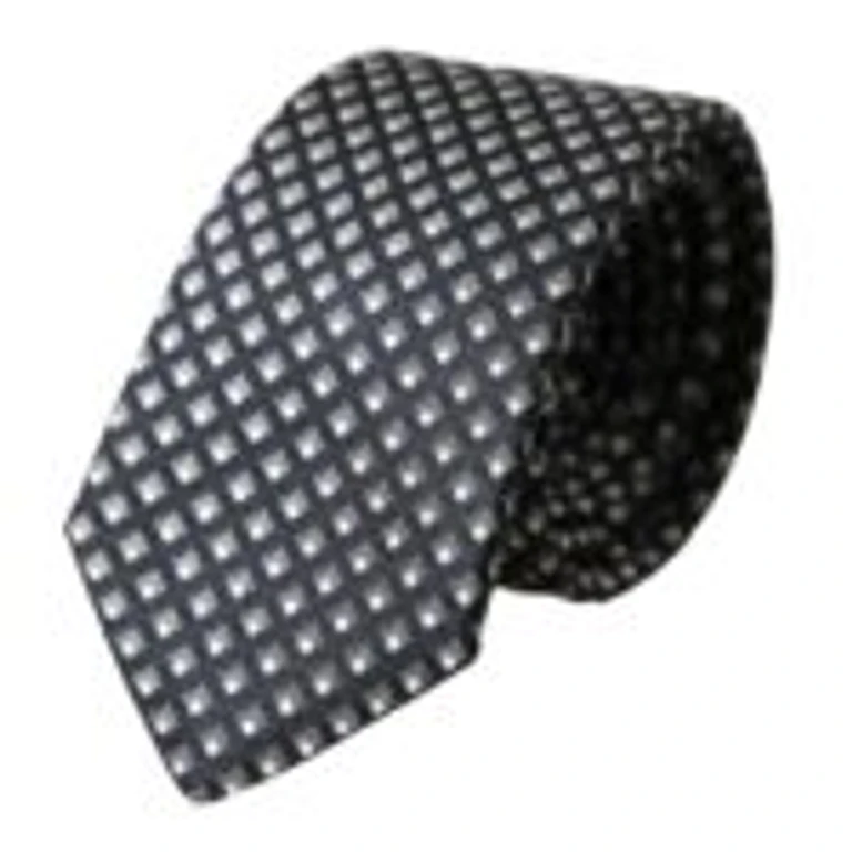 Dolce & Gabbana Black Silk Patterned Adjustable Men Tie - Men