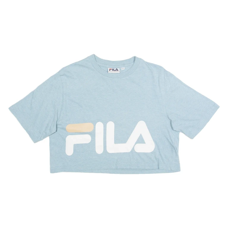 FILA Cropped Womens T-Shirt Blue M