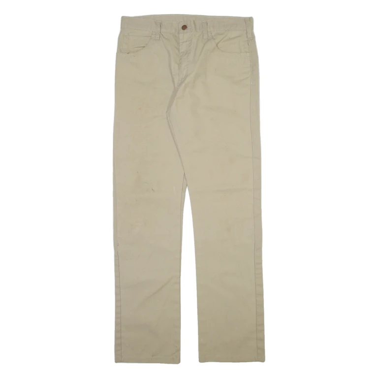 DICKIES Mens Trousers Beige Slim Straight W30 L31
