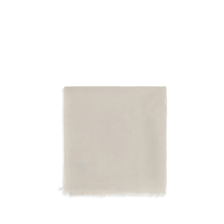 Brunello Cucinelli White Cashmere Foulard Accessory - Women