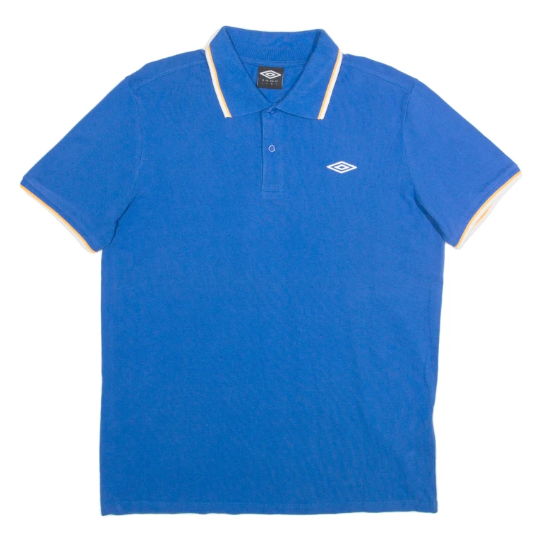 UMBRO Mens Polo Shirt Blue L (GG1-081024-18875)