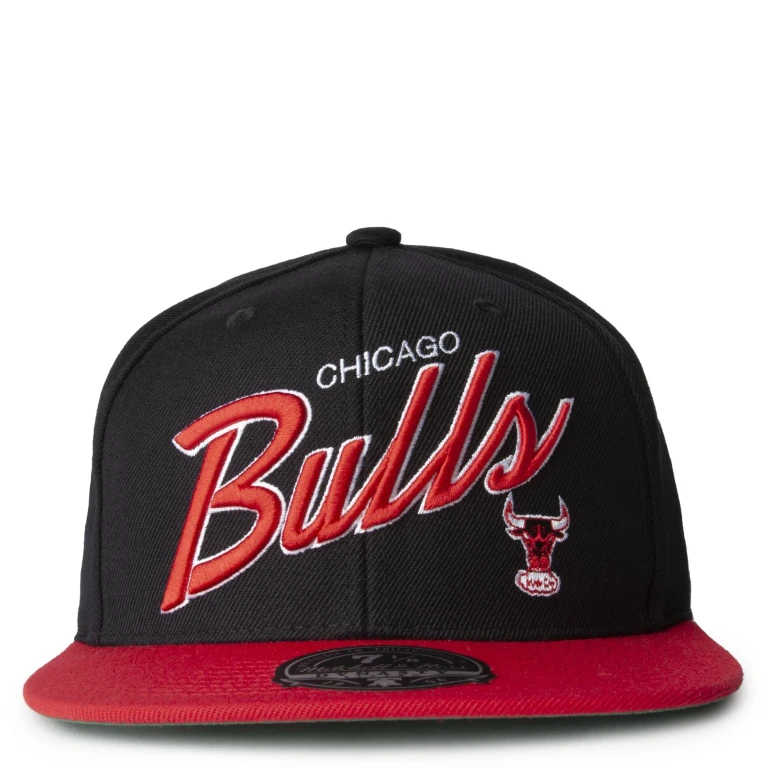 Men's NBA Team Script 2.0 Fitted Hwc Bulls Fitted Caps