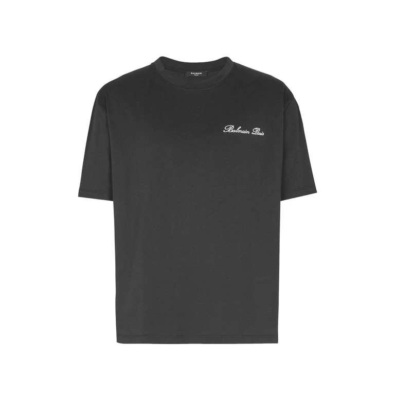 Balmain Embroidered Balmain Signature T-shirt