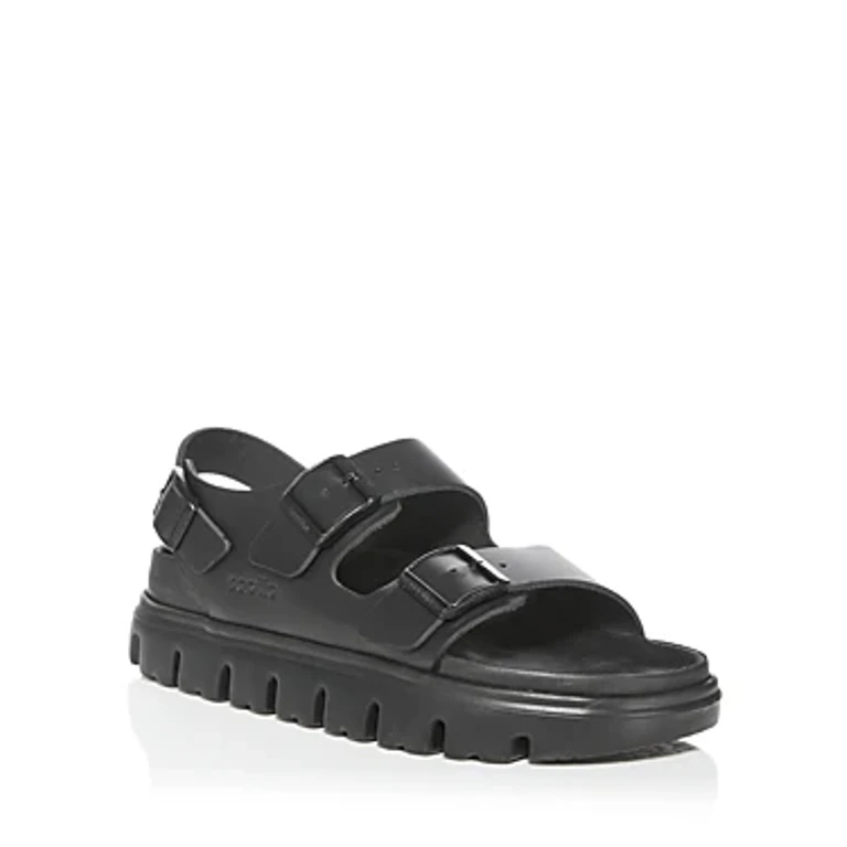 Unisex Milano Chunky Pap Natural Leather Black