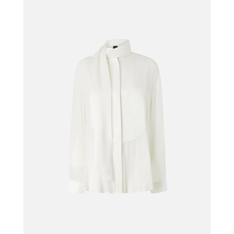 Pinko - Chemise transparente élégante avec empiècement en satin - 36