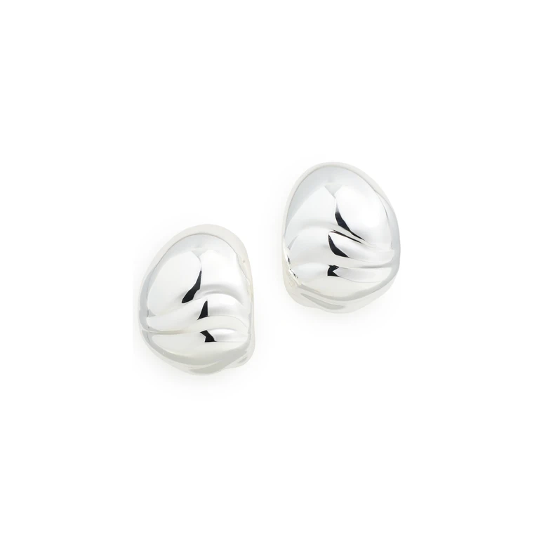 JENNY BIRD Nelle Hoops High Polish Silver One Size