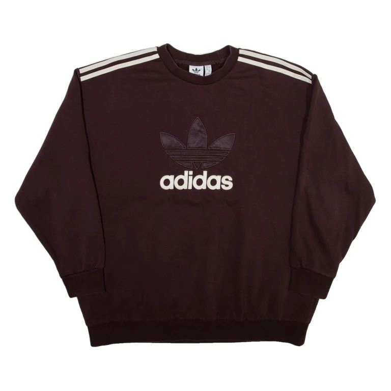 ADIDAS ORIGINALS Womens Sweatshirt Maroon S