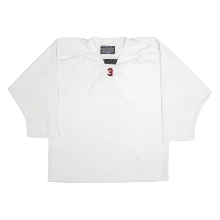 BEASTER Mens Jersey White Long Sleeve USA V-Neck XL