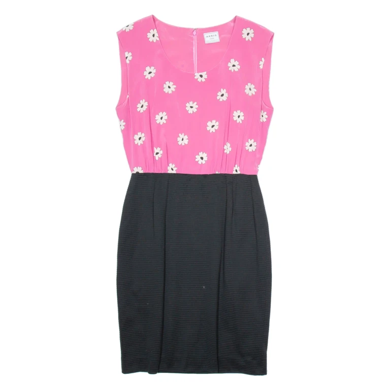 AKRIS Womens Pencil Dress Pink Floral Sleeveless Knee Length S