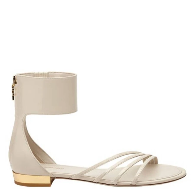 Ferragamo Clivia Florence Leather Flat Sandals, Size 7 C