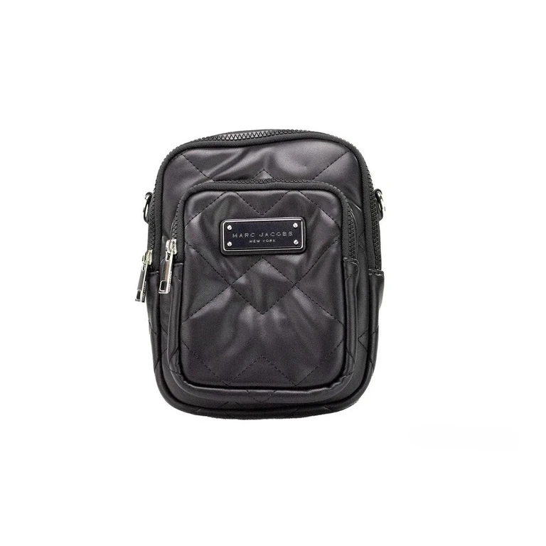 Marc Jacobs Pillow Small Black Quilted Smooth Leather Crossbody Handbag Purse - Women
