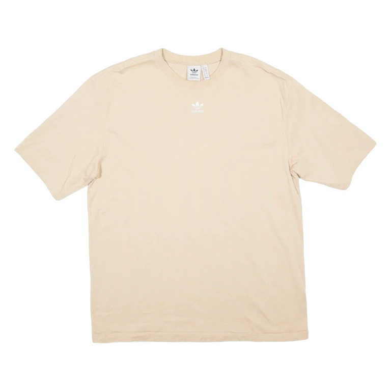 ADIDAS Womens T-Shirt Beige UK 10