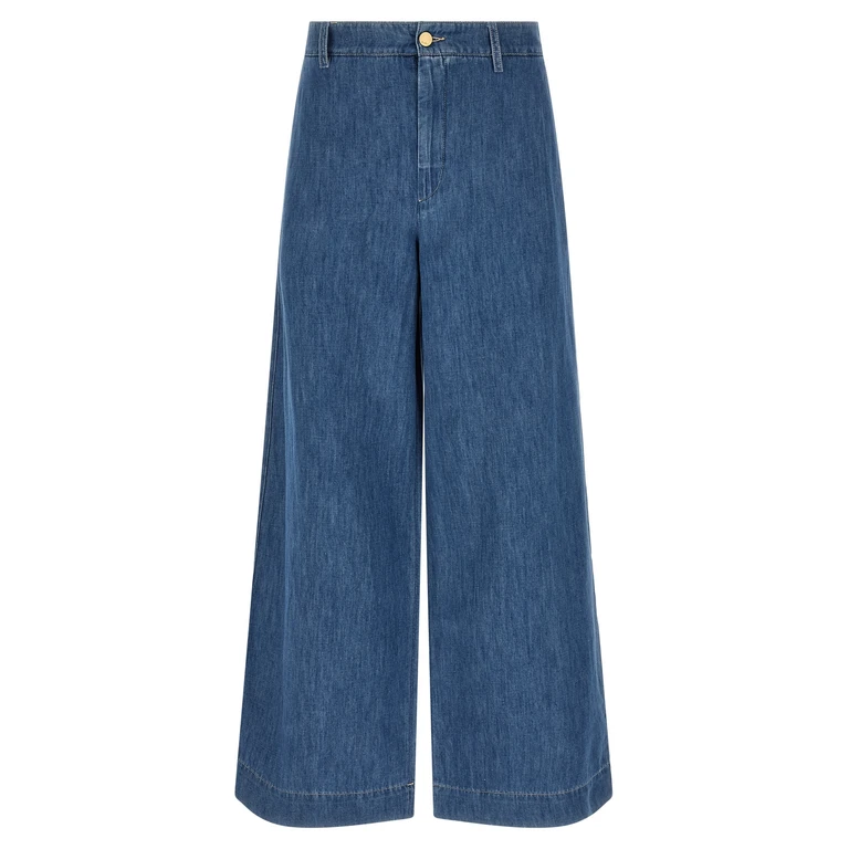 'S Max Mara Blue Cotton Cropped Jeans Clothing - Women