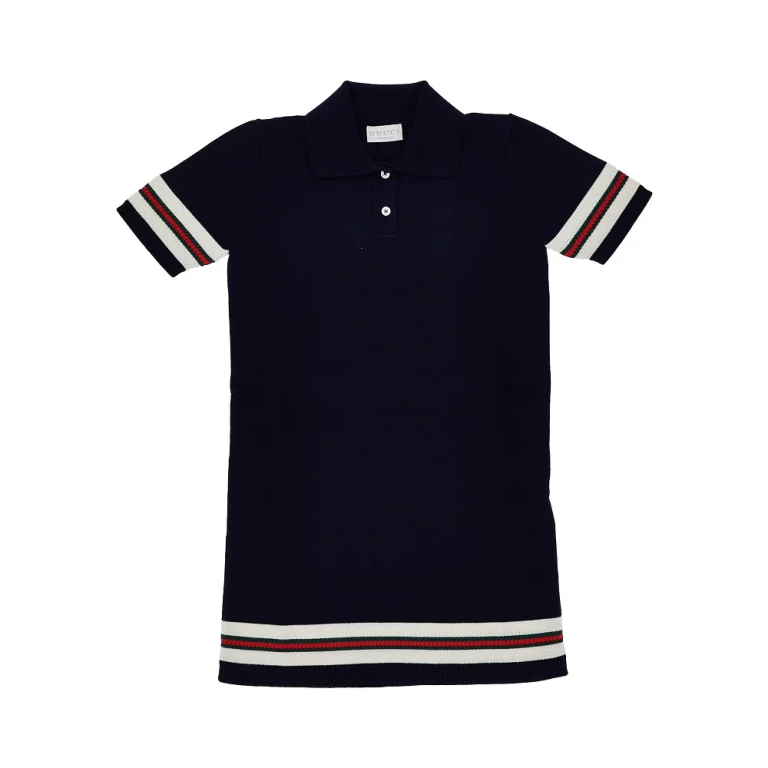Vestido mini de jersey Gucci com intarsia Web para crianças 8 anos