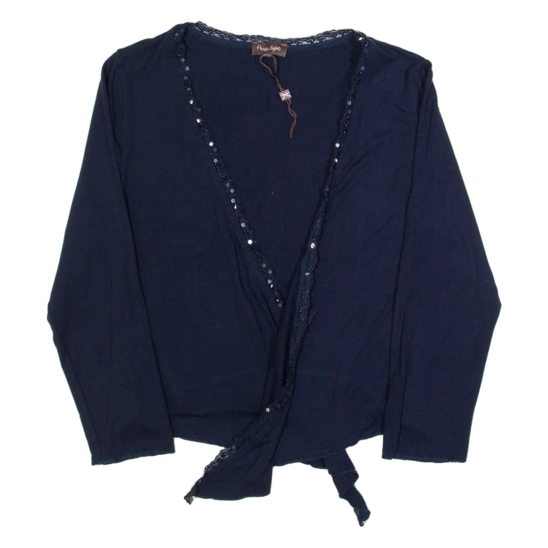 PHASE EIGHT Shawl Womens Top Blue 3/4 Sleeve UK 10