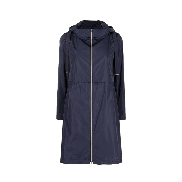 Herno Blue Polyester Coat Clothing - Women
