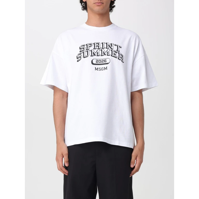 MSGM T-Shirt Men color White (4040MM107SE26709401)