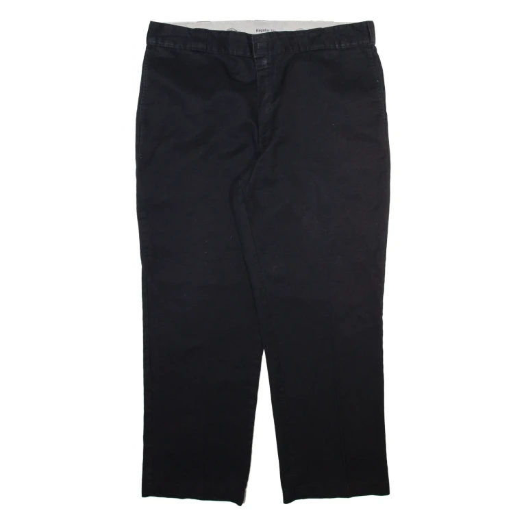 DICKIES Mens Trousers Black Regular Straight W40 L30