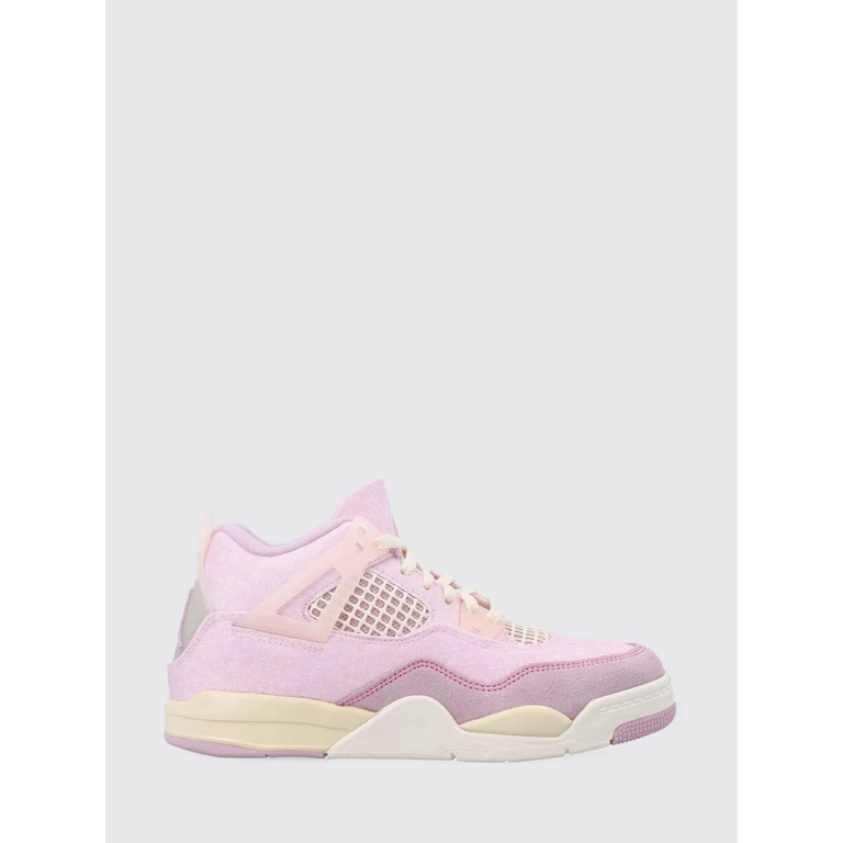 Air Jordan 4 Retro Bicolor Leather and Mesh High-Top Sneakers for Kids (IB6715600)