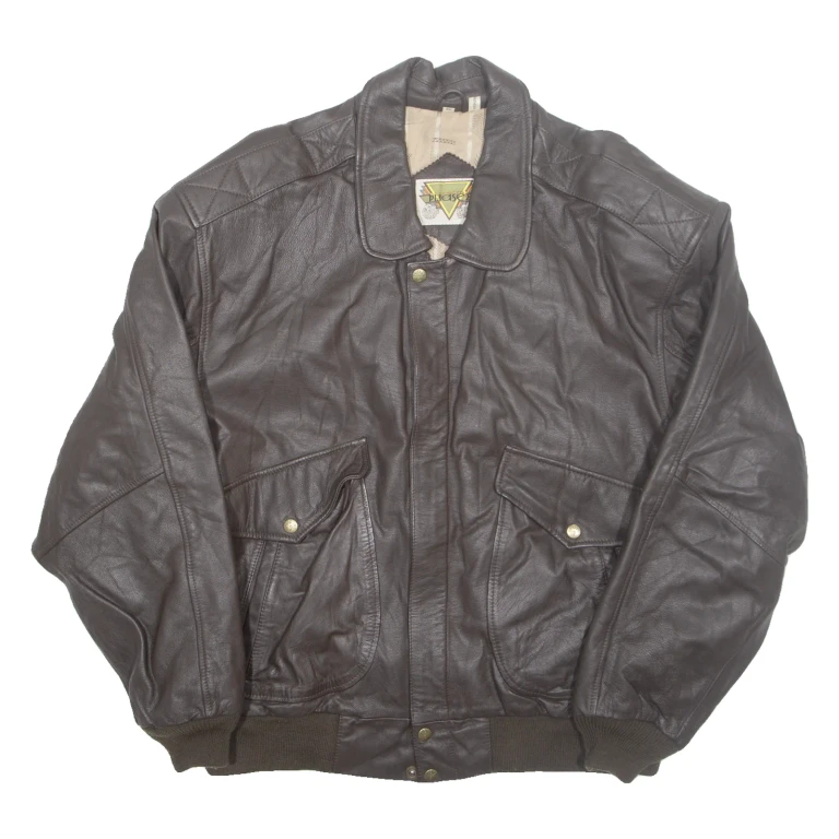 PHASE Mens Lined Jacket Black Leather XL