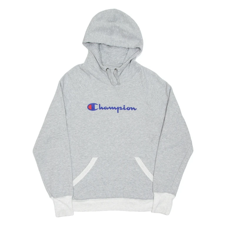 CHAMPION Mens Grey Hoodie M