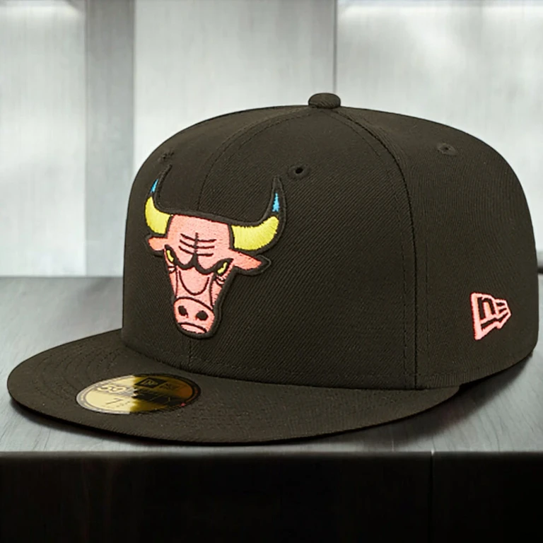 Men's NBA 5950 Pink Glow Fitted Bulls