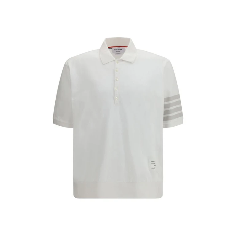 Thom Browne White Cotton Polo Shirt - Men