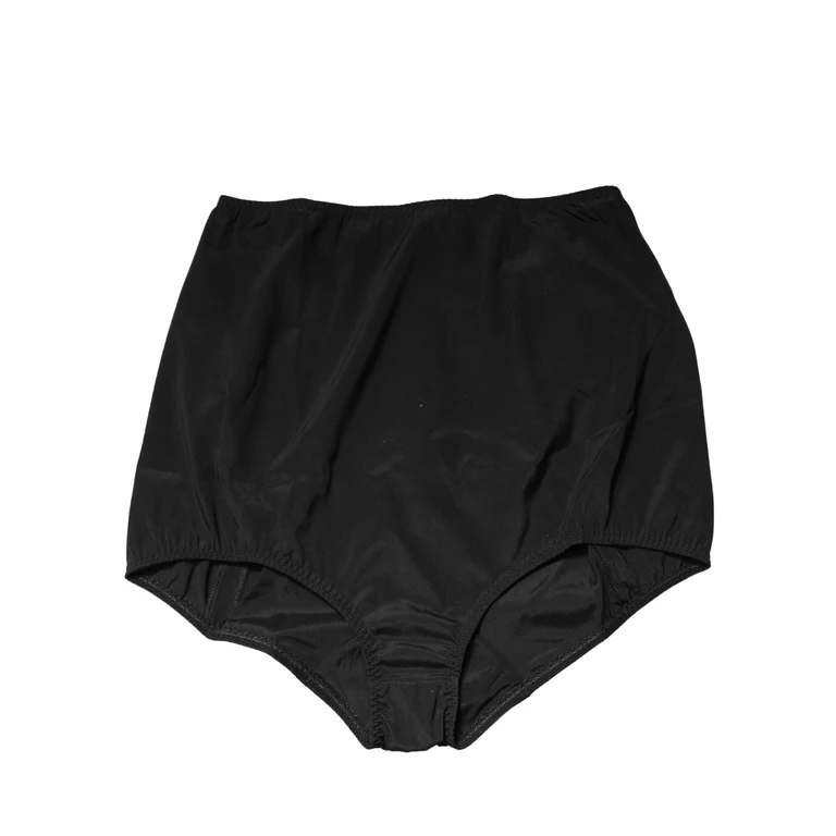 Dolce & Gabbana Black Silk Blend High Waist Girdle Panty Underwear Elastane Clothing - Women