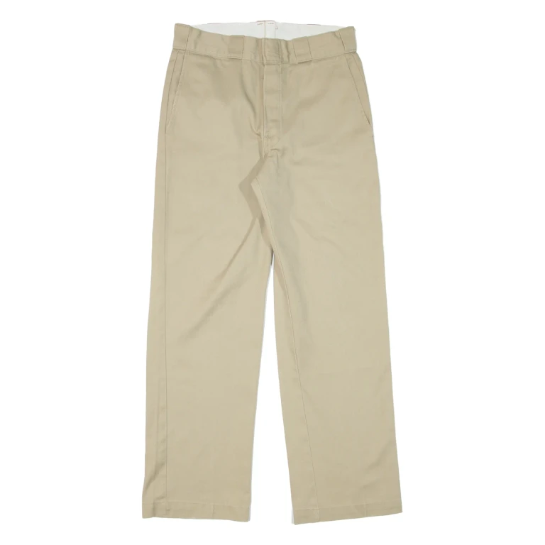 DICKIES Workwear Mens Trousers Beige Regular Straight W28 L29