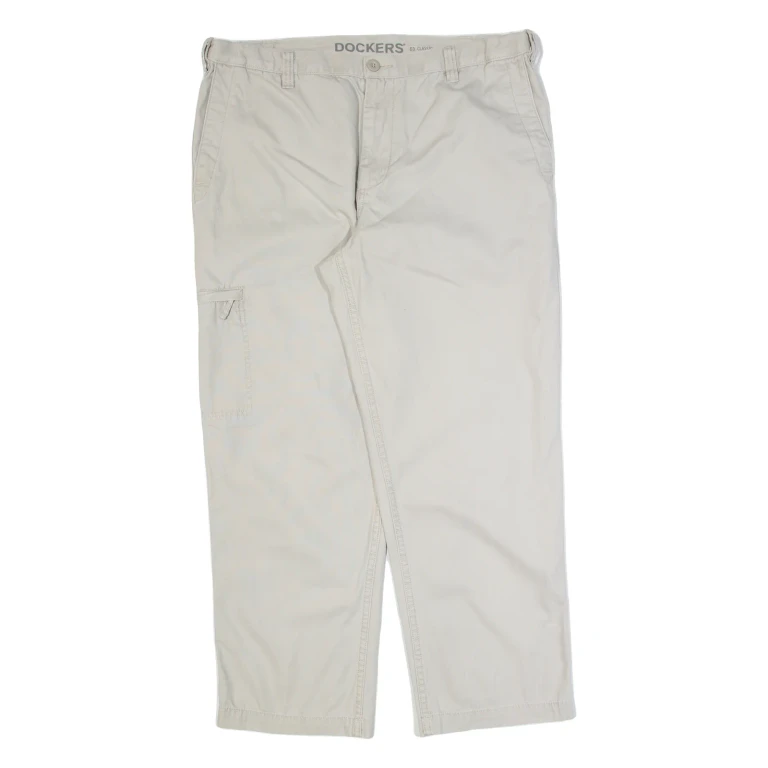 DOCKERS Cargo Mens Trousers Grey Regular Straight W38 L30