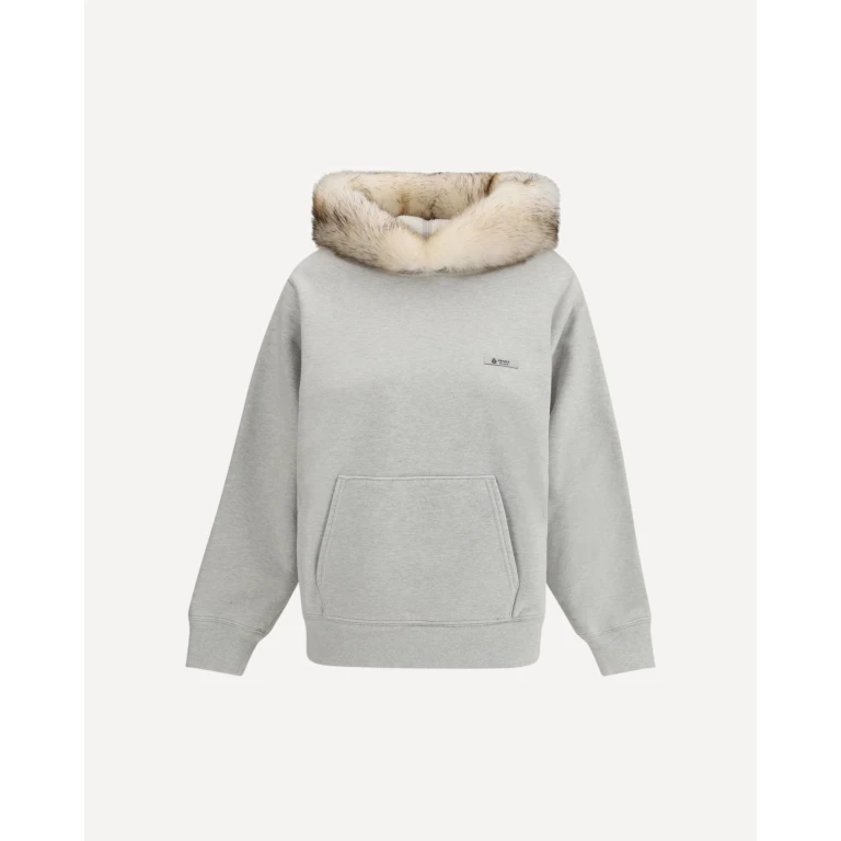 Hoodie features a hood lined in shearling Female XS