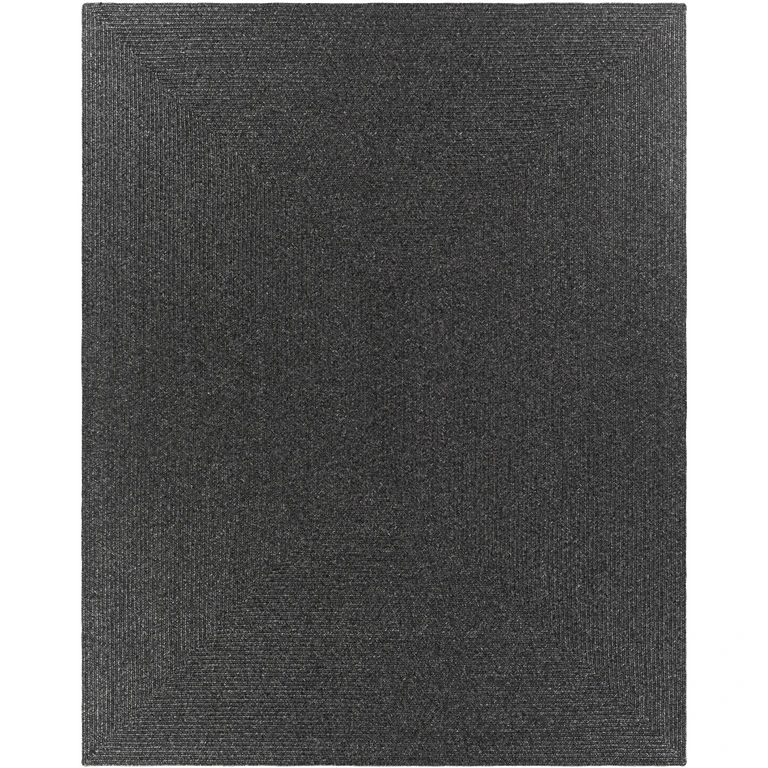 Black Braided Faux Jute Rug
