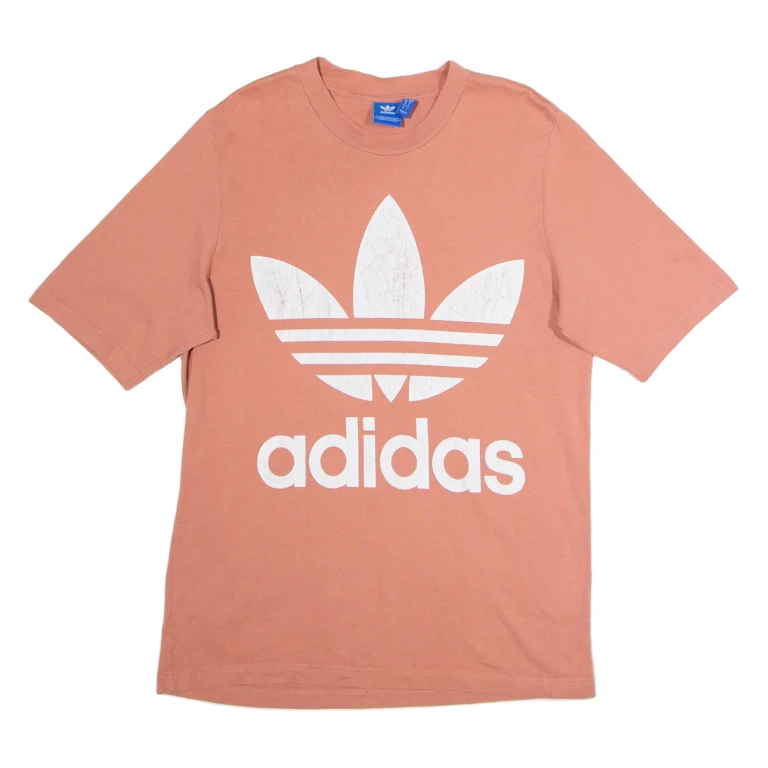 ADIDAS ORIGINALS Mens T-Shirt Pink Crew Neck S