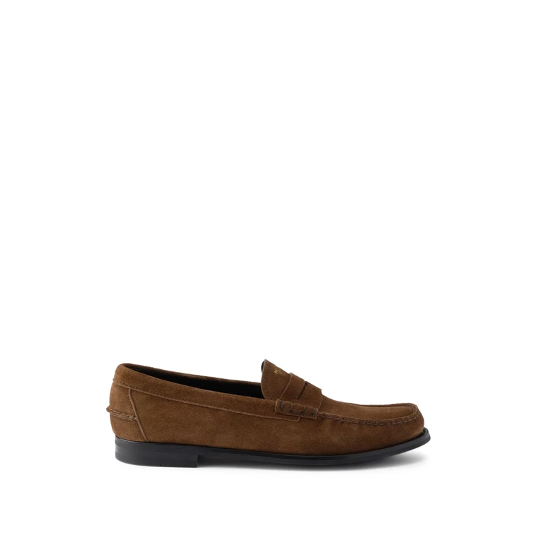 Prada Antiqued Leather Loafers