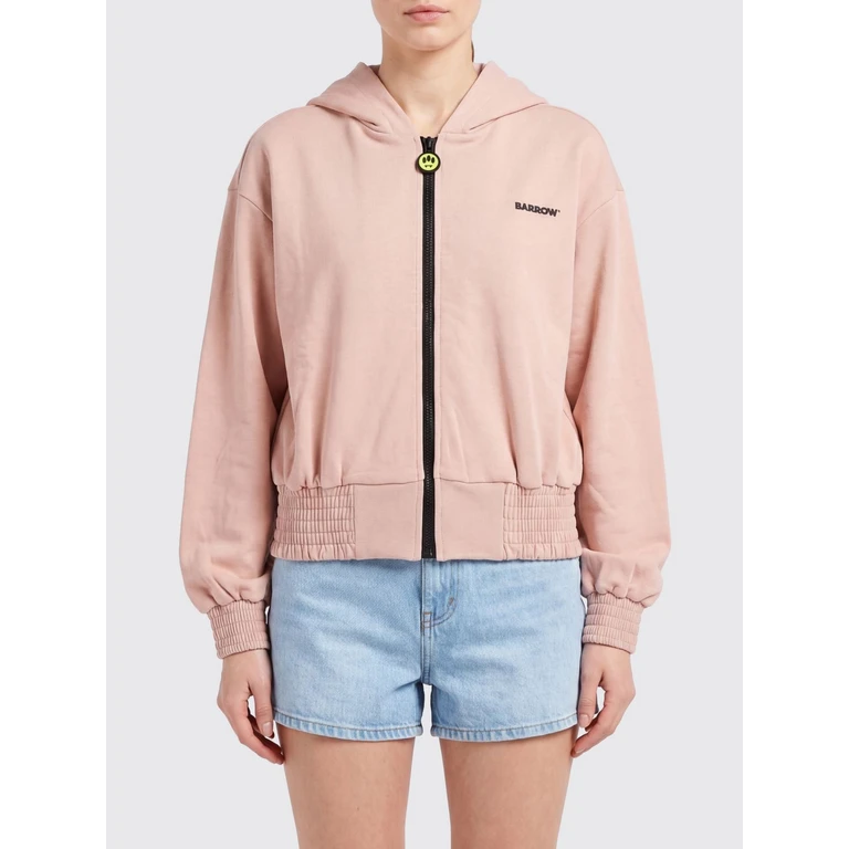 Cotton Zip-Up Hoodie with Contrast Logo (S6BWWOZH14392)