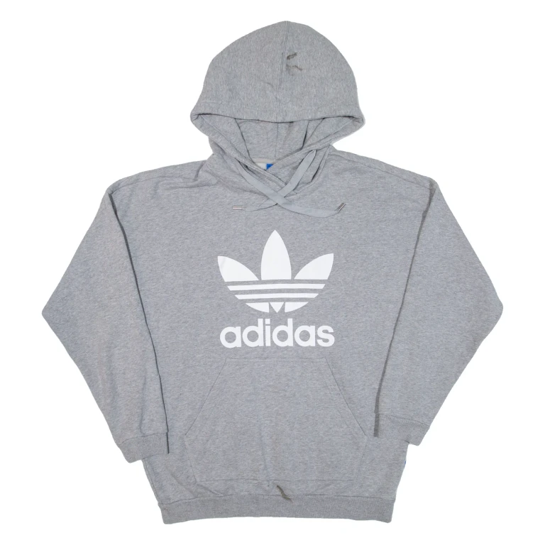 ADIDAS Womens Grey Hoodie UK 18
