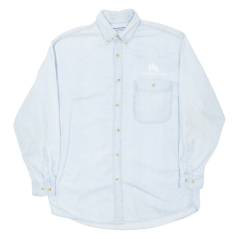 LEE Mens Denim Shirt Blue Long Sleeve M